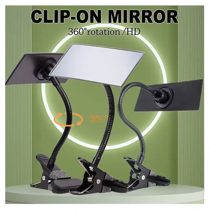 Miroir de maquillage à Clip sur bureau d'ordinateur
