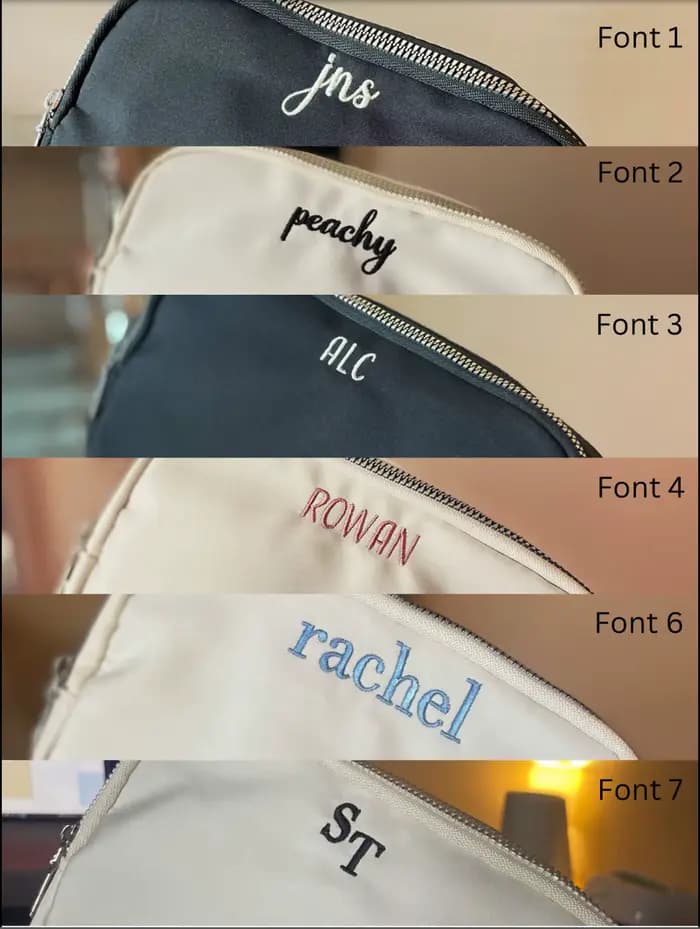 Sac à cosmétiques brodé personnalisé avec nom