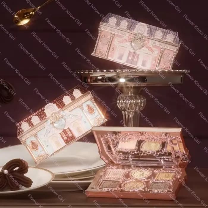 Flower Knows The Sweetie Bear Collection Palette de fards à paupières 6 couleurs paillettes mat bron