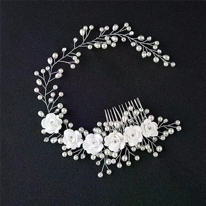 Bijoux de cheveux de mariage de luxe pour peigne à cheveux en perles de mariée, accessoire de cheveux fait à la main, nouveau