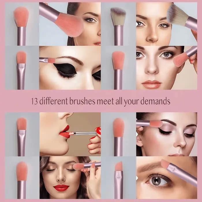 Ensemble de 25 pinceaux et éponges de maquillage professionnels - 13