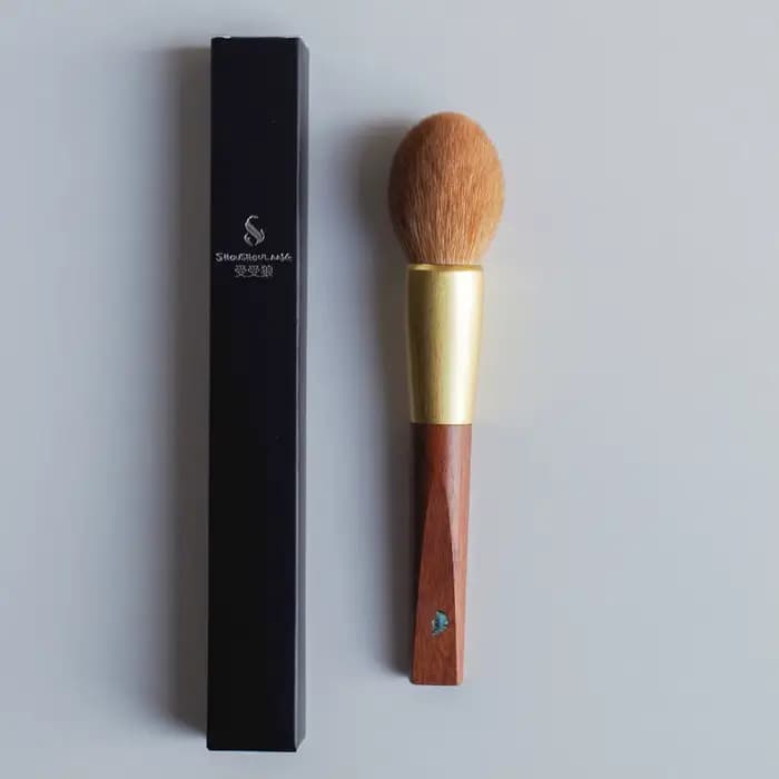 Pinceau de maquillage haut de gamme K53 fait main, poils de chèvre Saibikoho doux, pinceau à poudre conique Shoushoulang, manche en bois de rose