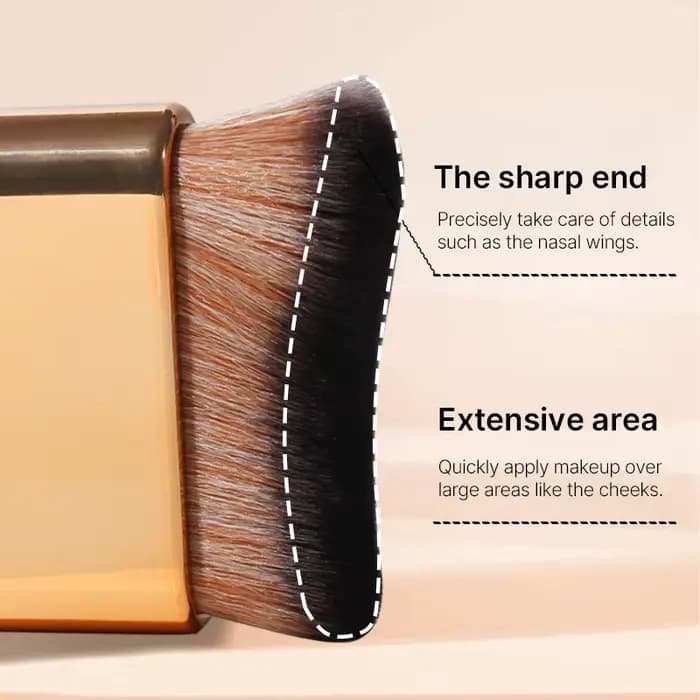 Pinceau de maquillage multi-usages à poils doux pour fond de teint liquide
