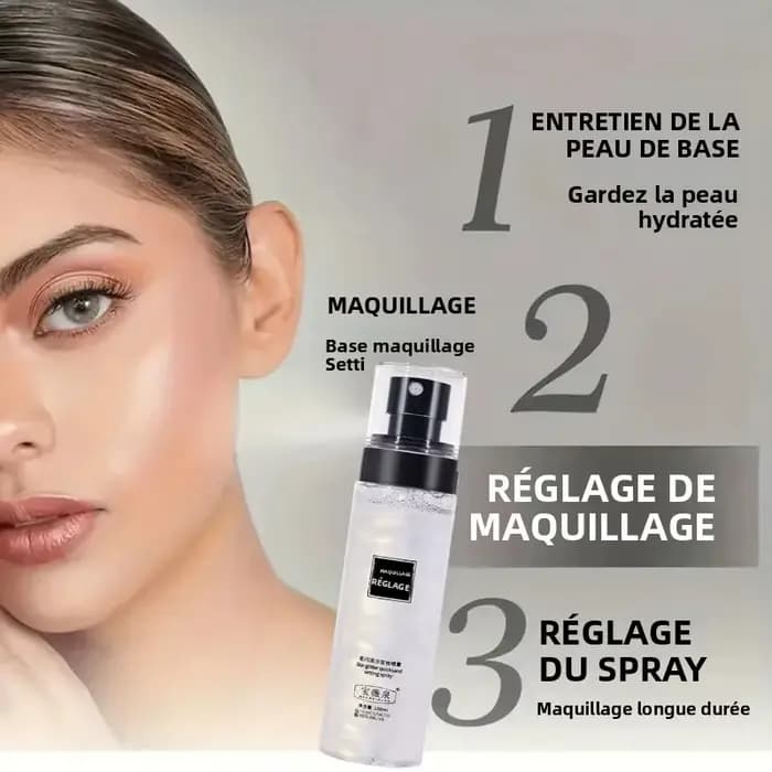 Spray fixateur de maquillage longue durée