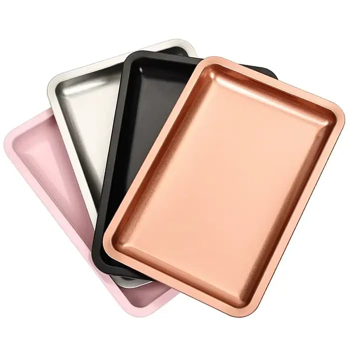 Plaque de rangement en acier inoxydable pour bijoux et cosmétiques