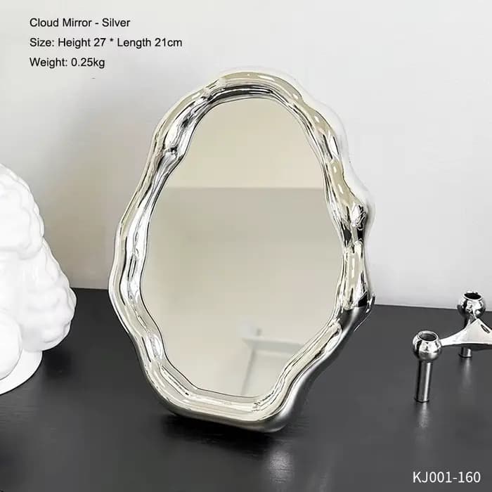 Miroir de maquillage portable créatif et tendance, miroir de maquillage pliable, décoration d'intéri