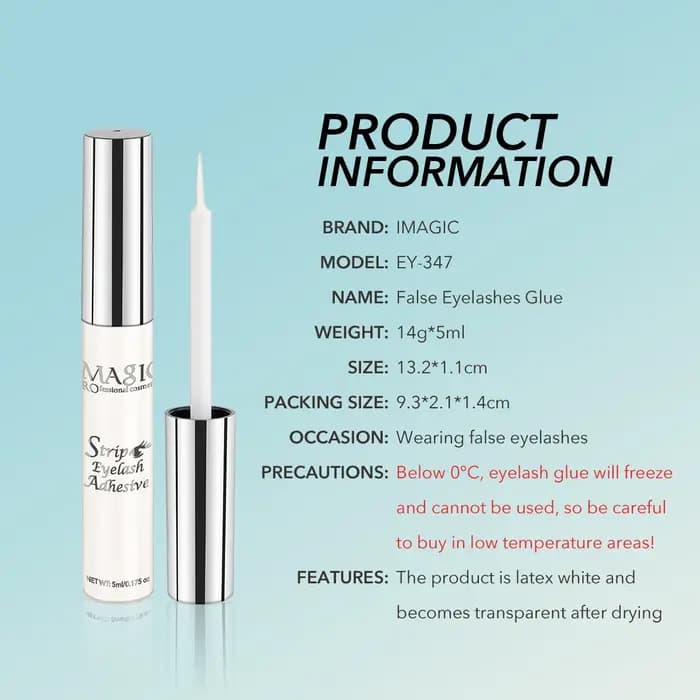 IMAGIC – colle pour extensions de faux-cils, 5ml, imperméable, séchage rapide, longue durée, forte,