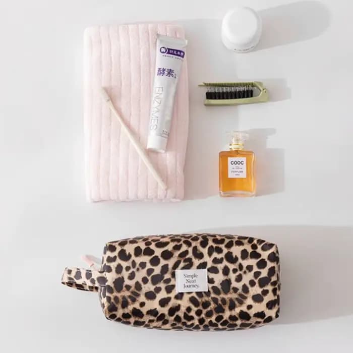 Sacs à cosmétiques léopard, trousse de toilette de voyage de grande capacité, trousse de maquillage, sac portable étanche pour voyage d'affaires, organisateur de vêtements
