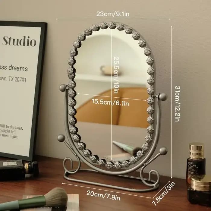 Miroir de vanité de style européen de luxe léger