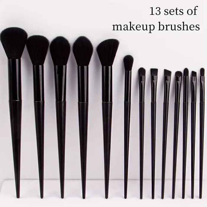 Ensemble de pinceaux de maquillage professionnels 13 pièces avec pochette – poils synthétiques ultra doux