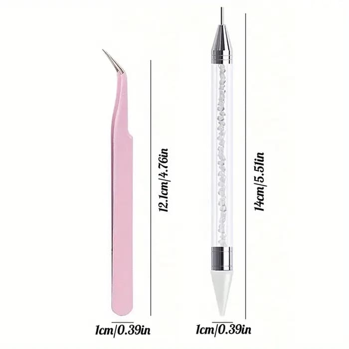 Ensemble de stylos diamant à double extrémité pour manucure