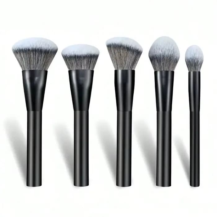Ensemble de 5 pinceaux de maquillage pour le visage : pinceau pour fond de teint