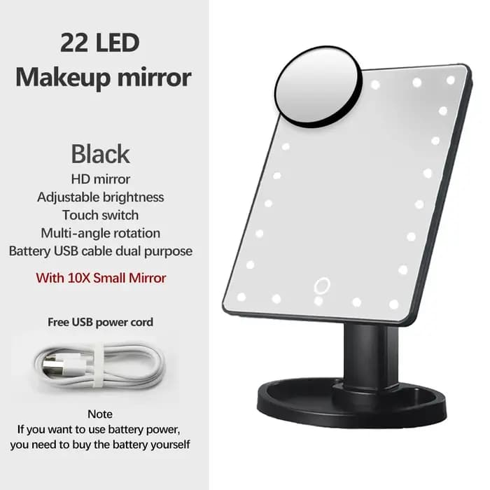 Miroir de maquillage LED 1X 2X 3X 10X