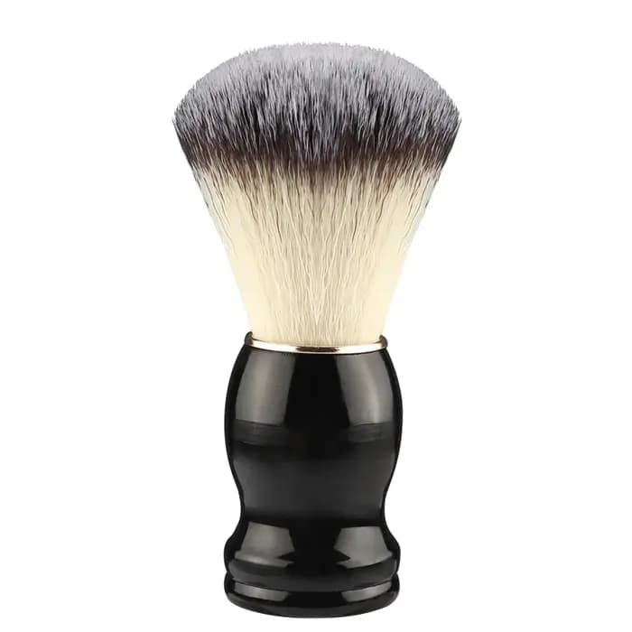 Pinceau à raser la barbe, pinceaux de maquillage, 1 pièce, manche en bois, poils naturels, pour salon de coiffure, barbier, mousse à raser, outils de nettoyage facial pour hommes