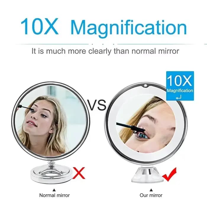 Miroir de vanité grossissant Flexible 10x