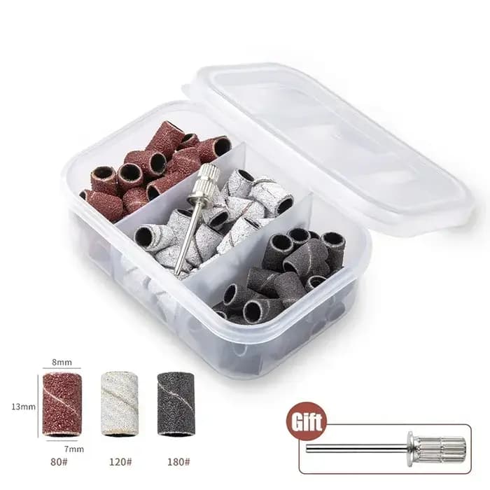 100/50pcs bandes de ponçage zèbre Machine forets à ongles polissage 80 # 150 # 240 # Outils de remplacement pour disso