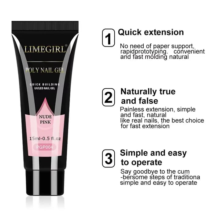 LIMEGIRL Kit de vernis à ongles Gel UV Soak Gel Base Coat Outil de polissage avec lumière LED et per