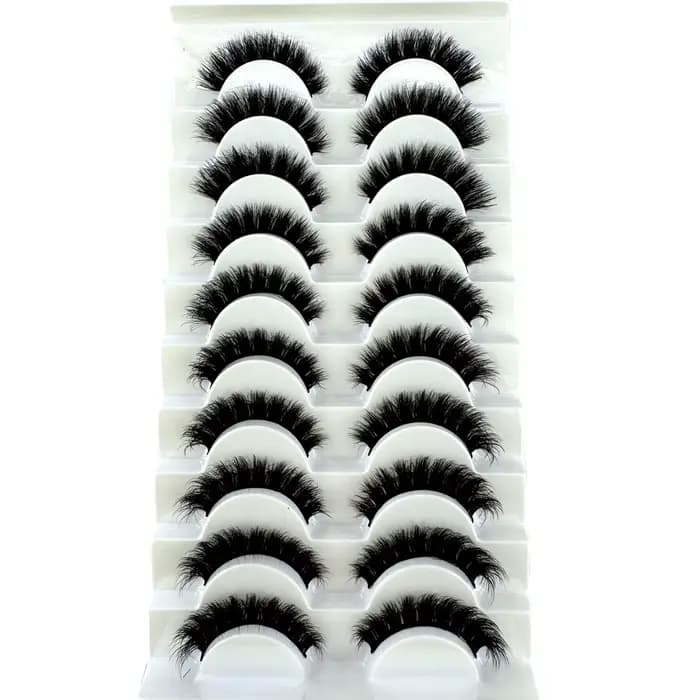MKYDCG nouveau 10 paires 3D vison cils Faux vison moelleux cils doux complet épais vaporeux cils dra