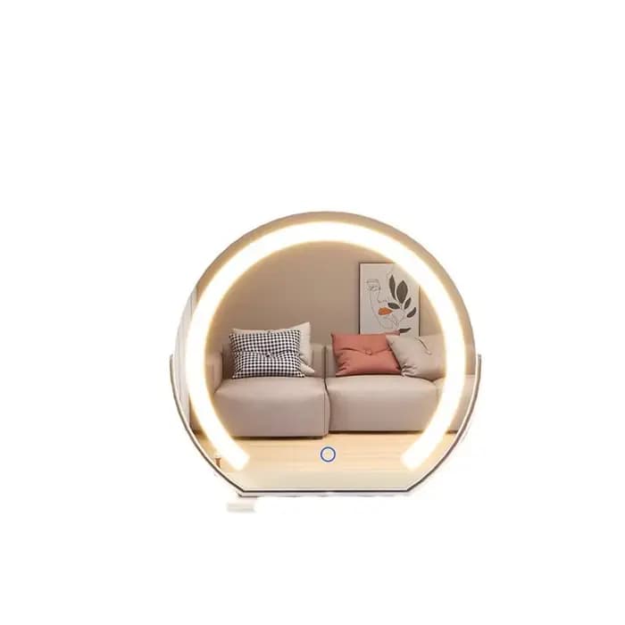 Miroir de maquillage LED intelligent pour la maison avec lampe