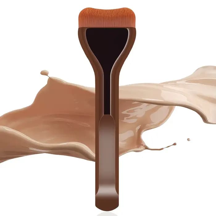 1 pinceau de maquillage professionnel – doux pour le fond de teint et le correcteur, poils denses, p