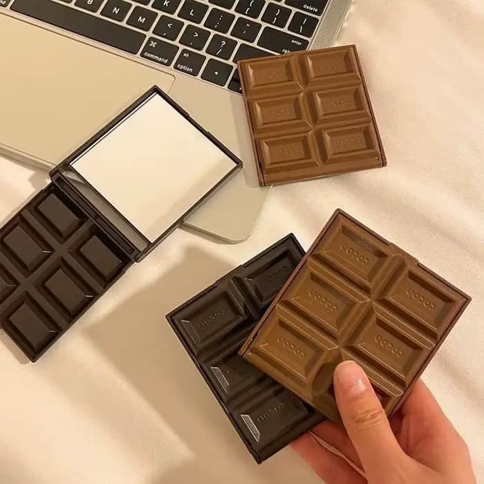 Miroir pliable en forme de chocolat