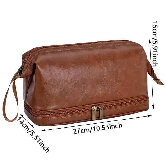 Trousse de toilette en cuir pour hommes et femmes