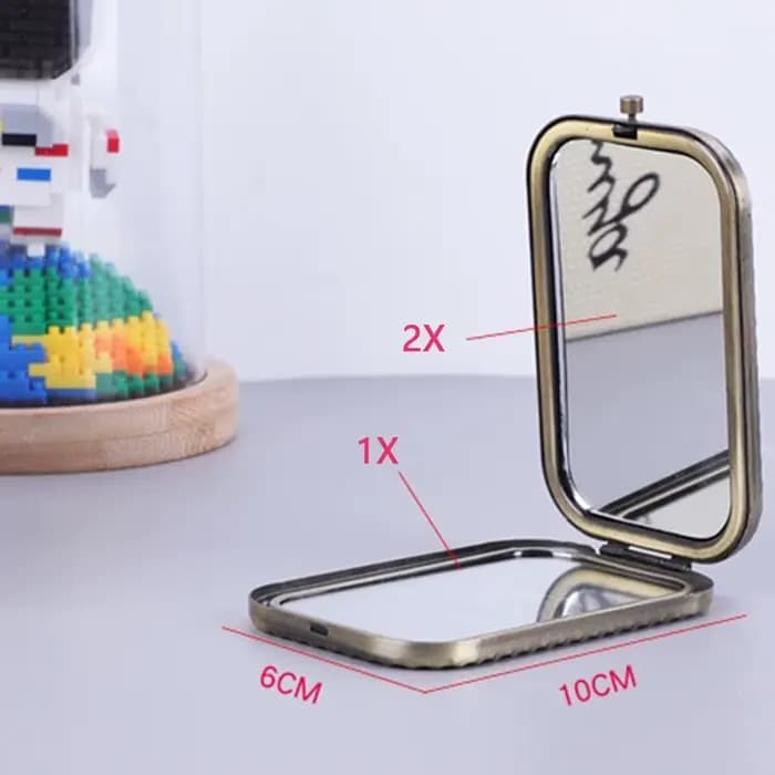 Miroir de maquillage Vintage carré rétro Compact