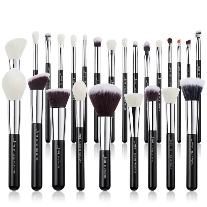 Jessup pinceaux de maquillage ensemble fond de teint poudre professionnel