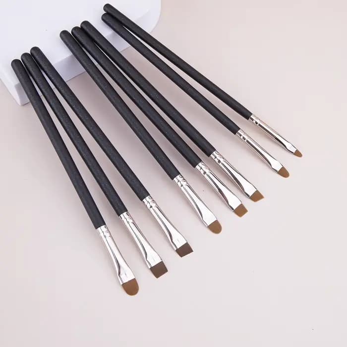 Pinceau correcteur de sourcils pinceau à sourcils plat coudé Ultra mince ligne des yeux correcteur p