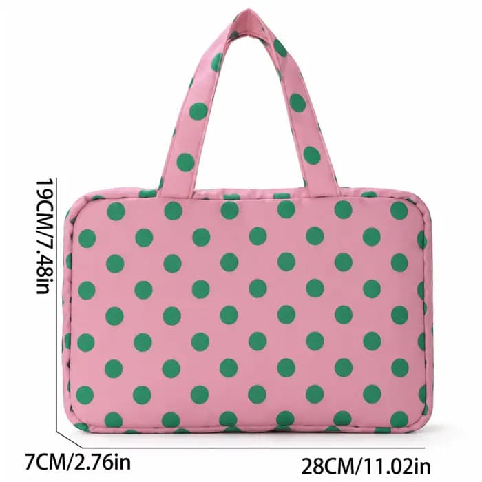 Sacs de toilette pliables à pois
