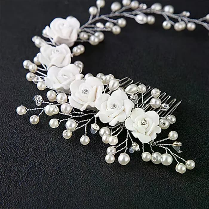 Bijoux de cheveux de mariage de luxe pour peigne à cheveux en perles de mariée, accessoire de cheveux fait à la main, nouveau