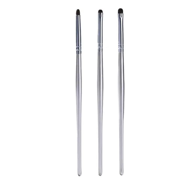 Petits pinceaux pour fard à paupières avec manche argenté, pour mélange détaillé, Eyeliner Smokey, m
