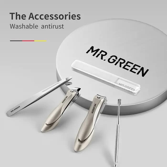 MR.GREEN-Ensemble de manucure portable, ciseaux de qualité, coupe-ongles en acier inoxydable, outil