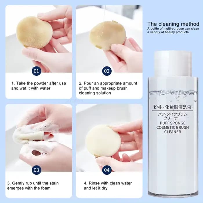 50/80/100ml pinceaux de maquillage éponges liquide de nettoyage
