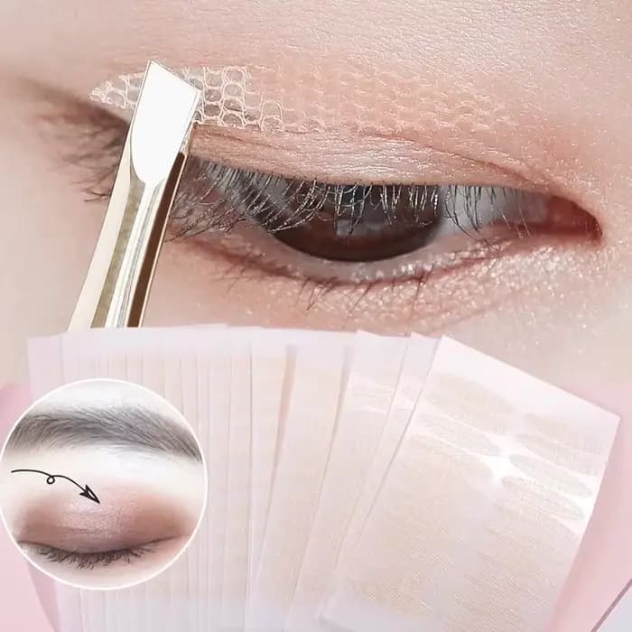 Bande adhésive double pli furtive pour paupières, 480 pièces, autocollant en Fiber de dentelle, rayu