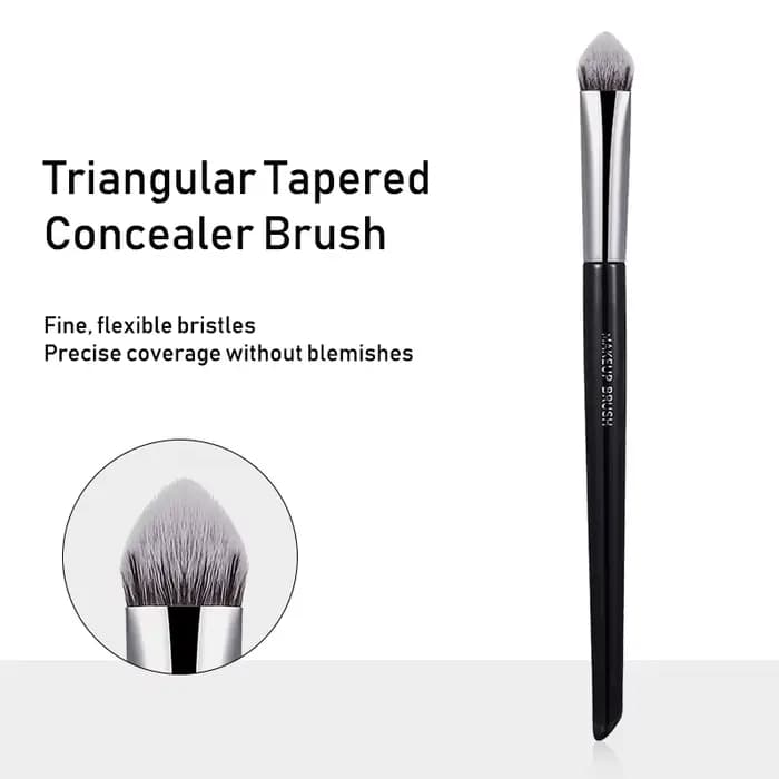 Pinceau de maquillage correcteur triangulaire biseauté de précision, doux, pour estomper les imperfe