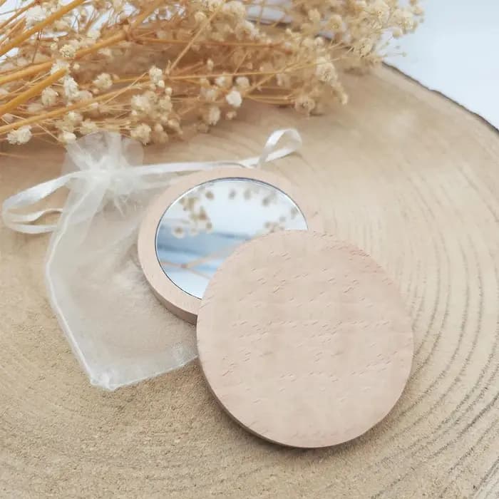 Miroir en bois personnalisé de 7CM