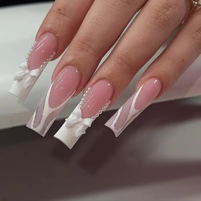 Faux ongles français Sweet Cool Spice Girl souhaits on N64.Black