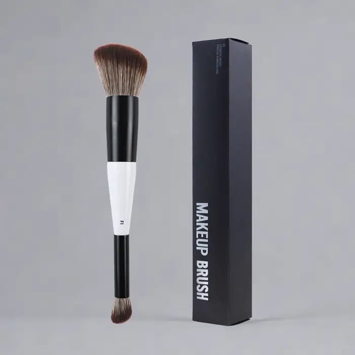 Pinceau de maquillage double embout pour fond de teint F4