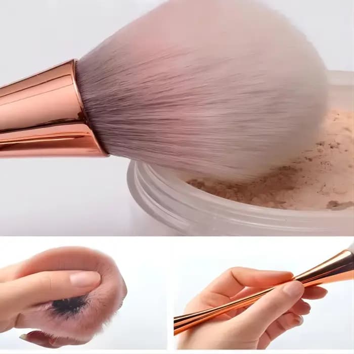 Pinceau à Blush en poudre or Rose