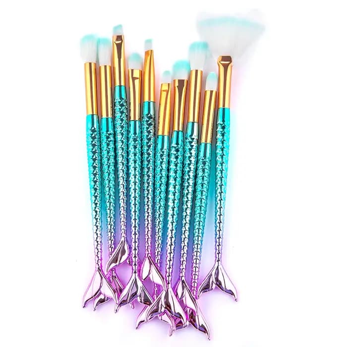 10/11 pièces Kit de pinceaux de maquillage maquiagem maquillaje nouvelle sirène fond de teint sourcil Eyeliner