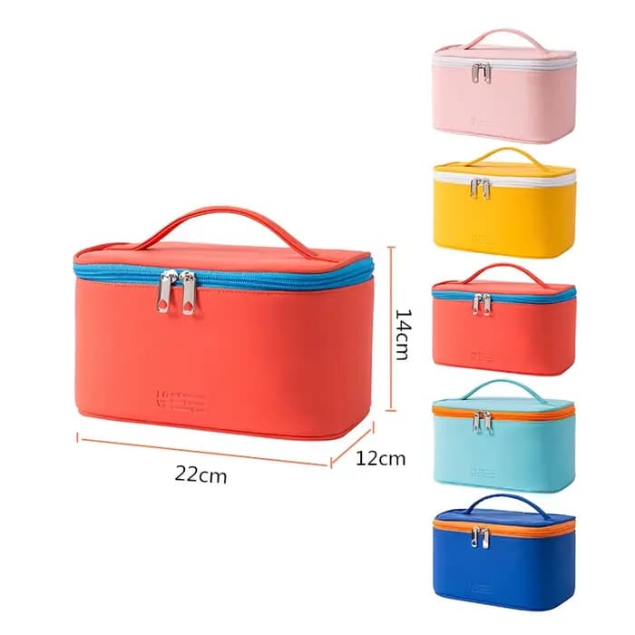 Trousse de maquillage à fermeture éclair pour femme