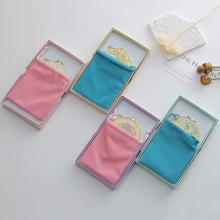 Miroir de maquillage pliant en métal pour femmes
