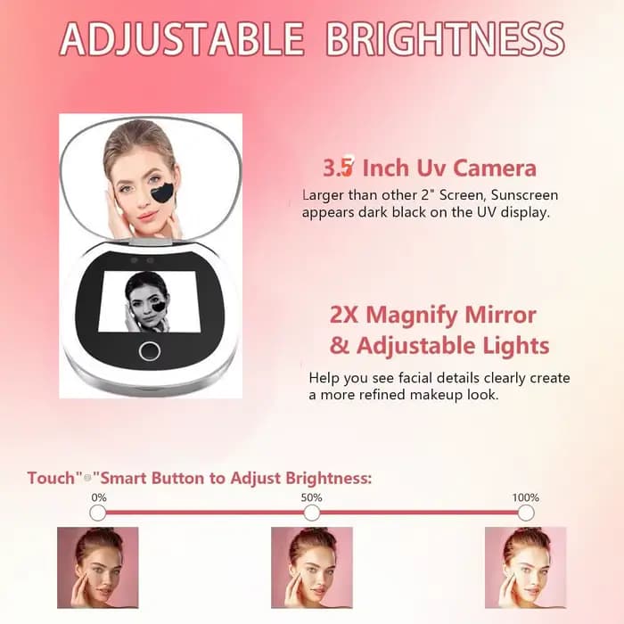 Caméra de test de protection solaire à miroir UV avec lumière