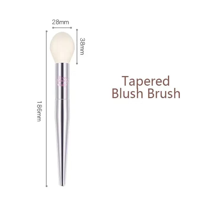 Argent pinceaux de maquillage entièrement fonctionnels de haute qualité fond de teint poudre fard à joues surbrillance