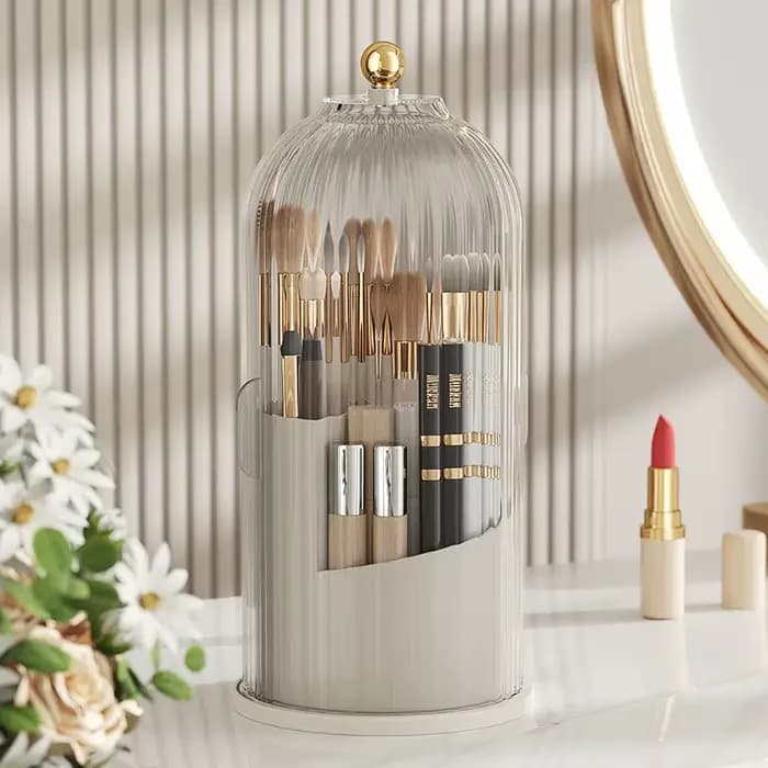 Boîte de rangement rotative pour pinceaux de maquillage pour offrir votre coiffeuse