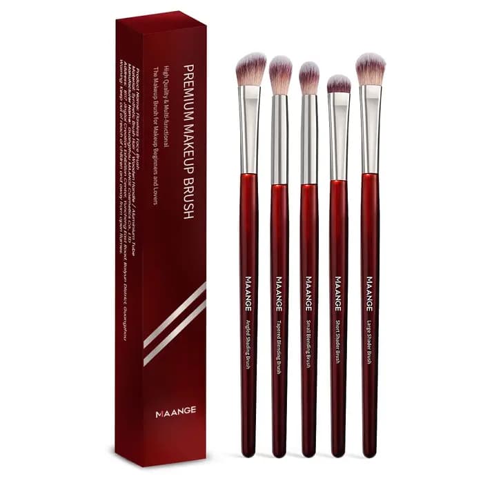 MAANGE 5 pièces ombre à paupières ensemble de pinceaux de maquillage correcteur brosse yeux cosmétique poils souples