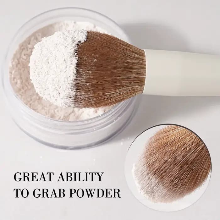 BEILI 15 pièces ensembles de pinceaux de maquillage Beige brosse à cheveux synthétiques fond de tein