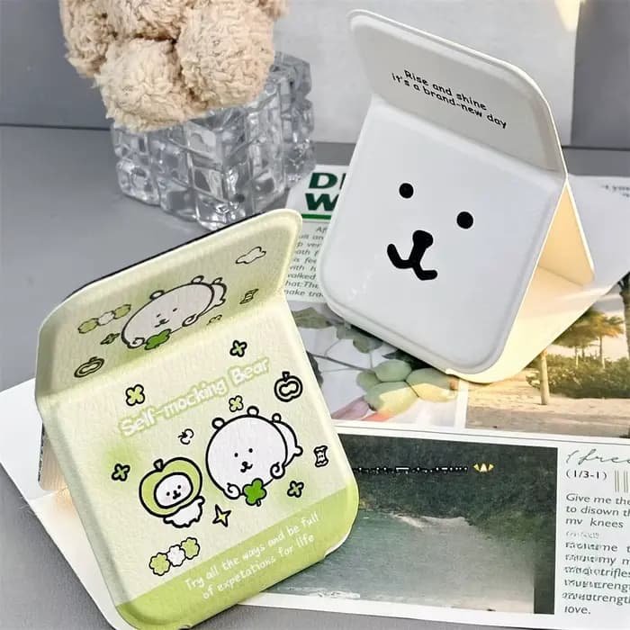 Miroir compact pliable Kawaii Nagano Joke Bear