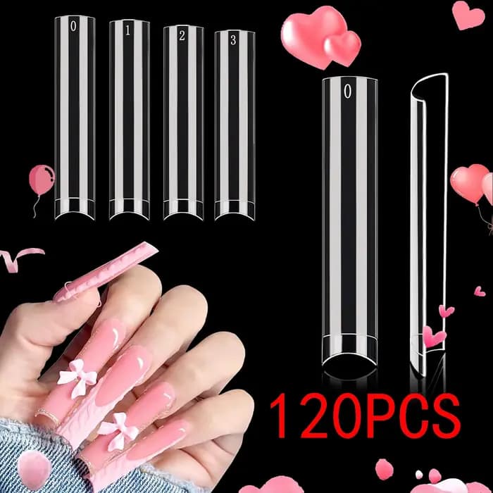 60 pièces/100 pièces/120 pièces couverture complète faux ongles longs Stiletto conseils sculptés clair presse
